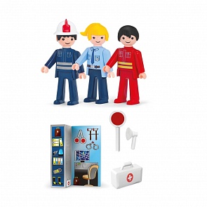 Игровой набор - Служба спасения, 3 фигурки 8 см. и аксессуары (Efko, 36211EF-CH)